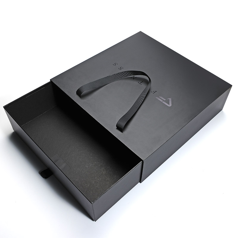 Custom Printing Hard Rigid Cardboard Luxury Sliding Box With handle Rope Gift Sleeve Drawer Box Packaging